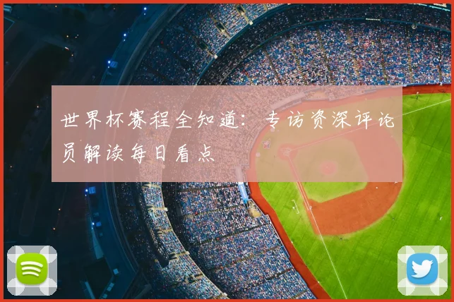 世界杯赛程全知道:专访资深评论员解读每日看点